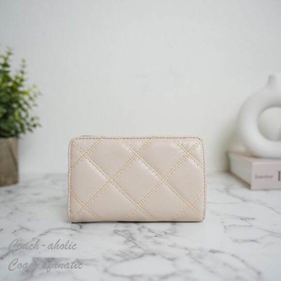 NWT Tory Burch 150077 Willa Leather Medium Wallet In Brie - Picture 3 of 9